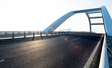 Modern bridge highway of city