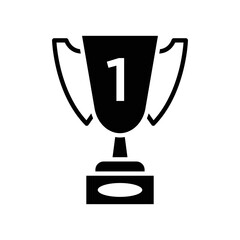 trophy icon vector design template in white background