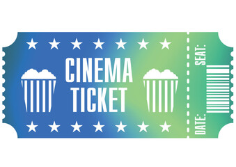 Illustration of paper ticket on white background