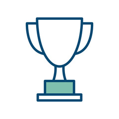 trophy icon vector design template in white background
