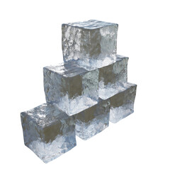 Pyramid of ice cubes.