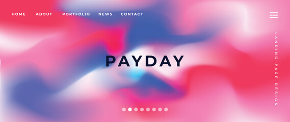 Website page gradient background vector. Modern digital wallpaper with vibrant color, fluid gradient shapes, dynamic. Futuristic landing page illustration for branding, commercial, advertising, web.
