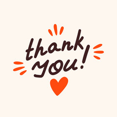 thank you sticker for a social media, making a blog or vlog vector flat illustration. Set of cartoon icons for making internet content