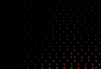 Dark red vector cover with english symbols.