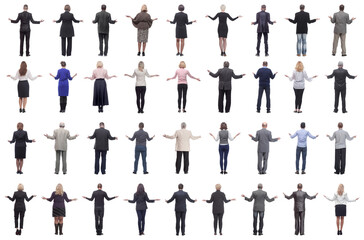 group of successful business people isolated on white