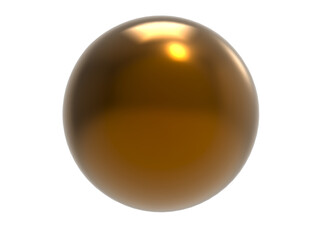 Brass metal sphere.