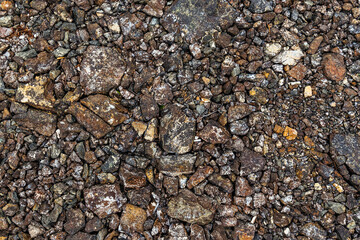 Rocky path landscape as background, top view