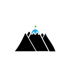 illustration of a mountain. Success, motivation or objective. Business or personal goal concept