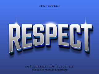 Respect 3d editable text effect
