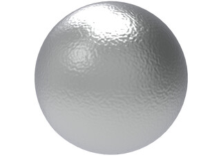 Textured metal sphere.