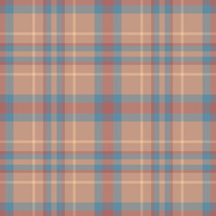 Plaid seamless pattern. Check fabric texture. Vector textile print.