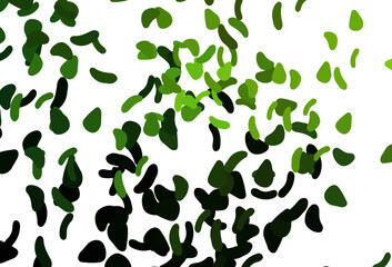 Light Green, Yellow vector pattern with chaotic shapes.