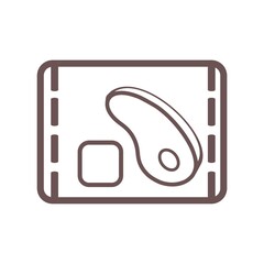 Steak icon isolated on white background