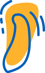 Line art. Abstract fun design with yellow color. yellow pastel tone.