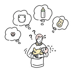 子どもの泣く理由がわからないお父さん