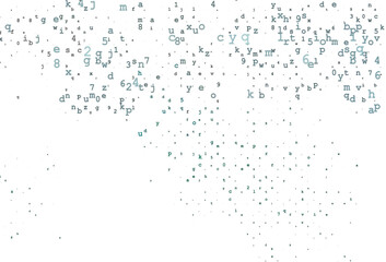 Light Pink, Blue vector layout with latin alphabet.