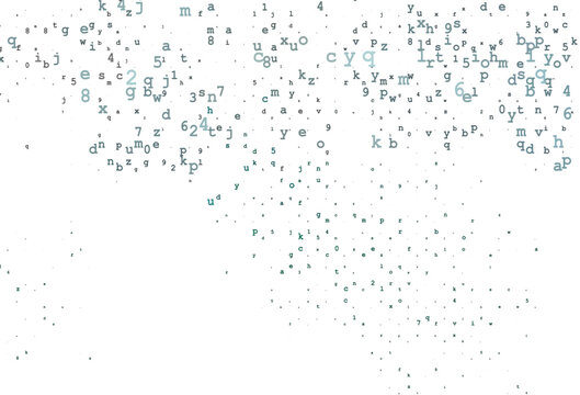 Light Pink, Blue vector layout with latin alphabet.