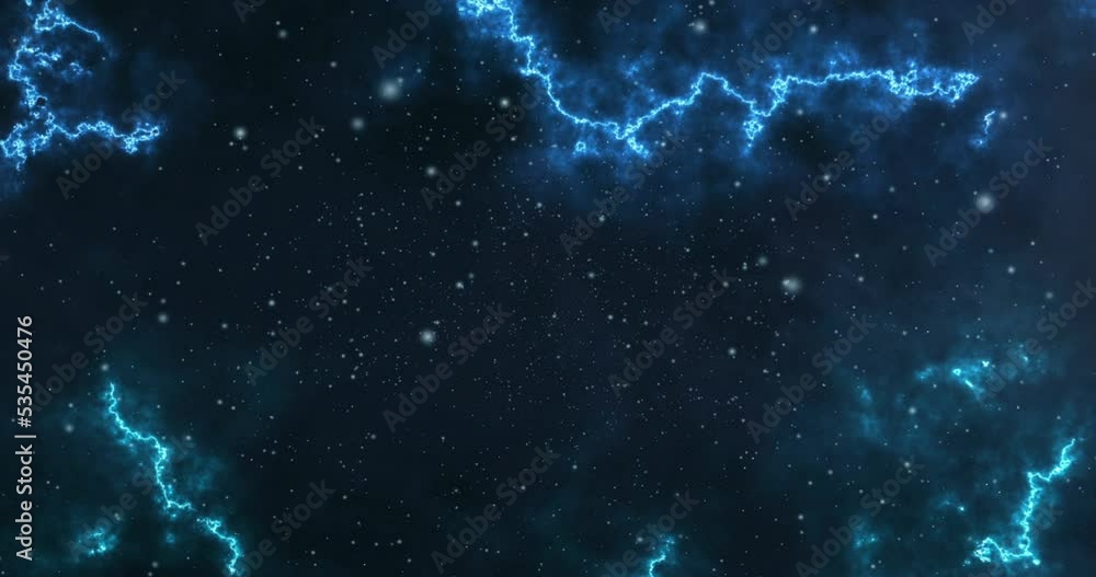 Wall mural space nebula loop background 4k video moving stars space background rotation nebula. camera flying t