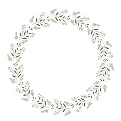 Christmas wreath element vector white background. Christmas wreath vector