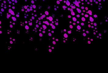 Dark Pink vector template with lines, ovals.