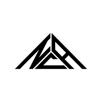NCA letter logo creative design with vector graphic, NCA simple and modern logo in triangle shape.