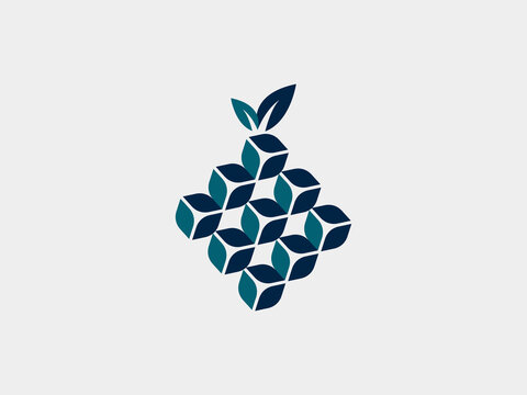 Blackberry Logo Vector Geometry Business Branding Company Editable