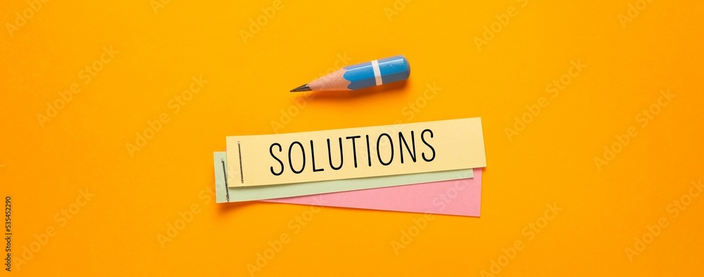 Poster close up representation of solution concept idea