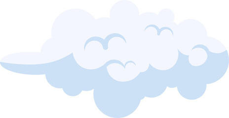 Cloud illustration in flat design style. Cloud vector for child illustration.