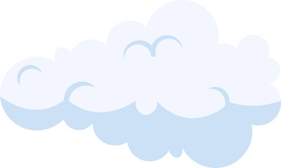 Cloud illustration in flat design style. Cloud vector for child illustration.