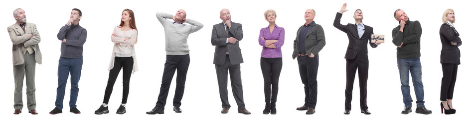 group of successful business people isolated on white
