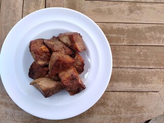 golden brown fried tofu