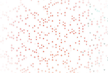 Fototapeta premium Light Red vector template with poker symbols.