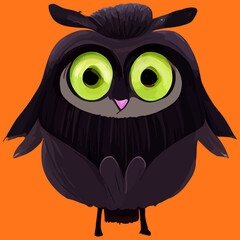 illustration vector clipart of Halloween  owl isolated perfect for icon, mascot, emoji or edit your customize design or website