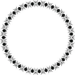 halloween monogram frame vector