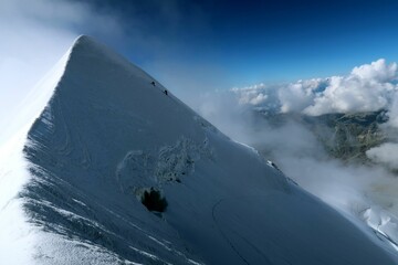 Multi day summer expedition through some glaciers in the alps. On the Monterosa massif starting...