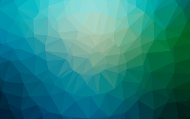 Dark Blue, Green vector shining triangular template.
