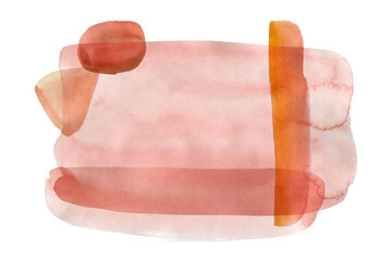 Abstract hand-painted watercolor compositions, shapes on white background, house decor in Scandinavian style