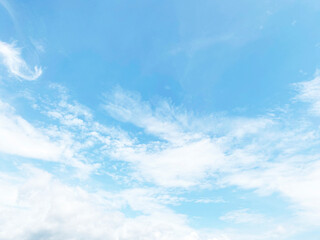 View of dense, heavy, big clouds and blue sky