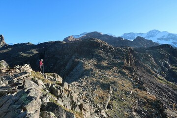 Multi day summer expedition through some glaciers in the alps. On the Monterosa massif starting...
