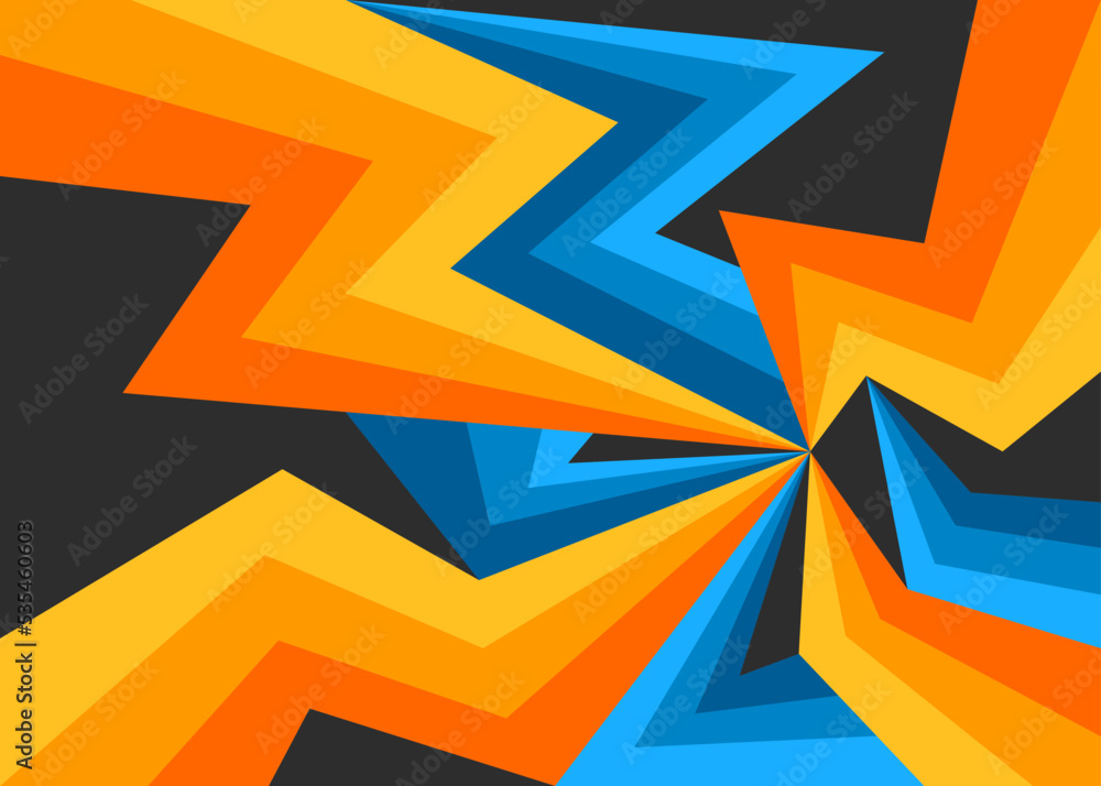 Aufkleber abstract background with colorful and gradient lines pattern