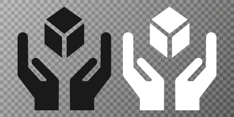 Handle with care sign, vector illustration