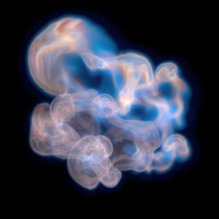 Obraz premium Colorful smoke, abstract illustration. Space, galaxy and science concept. Energy and fog. Milky Way. 3D visualization.