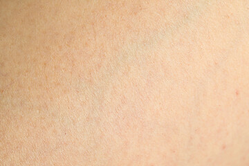 Texture of clean human skin, closeup view