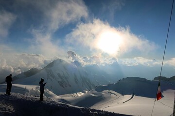 Multi day summer expedition through some glaciers in the alps. On the Monterosa massif starting...