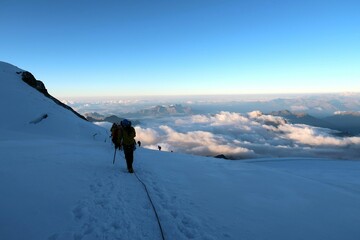Multi day summer expedition through some glaciers in the alps. On the Monterosa massif starting...