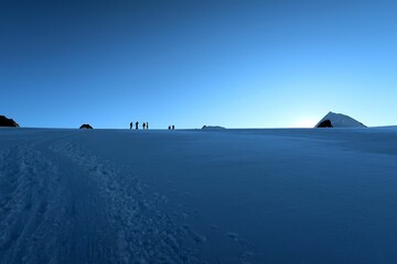 Multi day summer expedition through some glaciers in the alps. On the Monterosa massif starting...