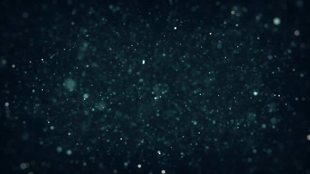 Particles Floating In Fluid Space Background/ 4k animation of an abstract backgroud with floating particles inside fluid space with ambien occlusion and depth of field blur