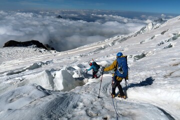 Multi day summer expedition through some glaciers in the alps. On the Monterosa massif starting from Zermatt and summiting multiple 4000m mountains