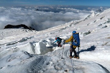 Multi day summer expedition through some glaciers in the alps. On the Monterosa massif starting from Zermatt and summiting multiple 4000m mountains