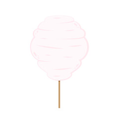 Cotton candy cartoon vector. Cotton candy on white background.